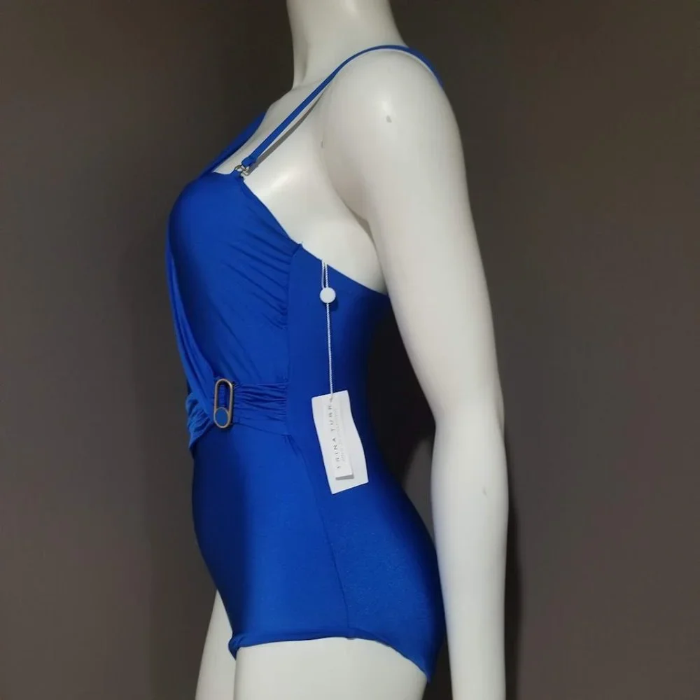 Trina Turk Swim Monaco Solids One Shoulder One Piece Size 4 - Picture 3 of 11